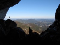 výhled z jeskyně pod Otscherem