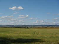 Výhled na Pozořice od smírčího kříže - 28.08.2011