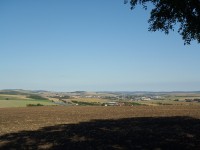 Výhled na Křenovice a Slavkov od smírčího kříže - 28.08.2011