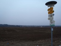 Pohled z Vinohrádků na motorest Rohlenka - 6.2.2012