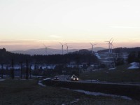 Větrná elektrárna Ostružná z Ramzovského sedla - 12.2.2011
