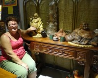 u smějícího se Buddhy v čajovně