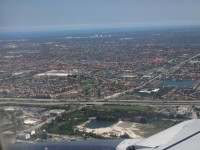 USA další pohled na Miami z letadla