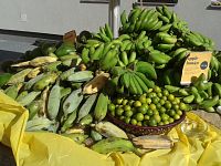 banána, limetky