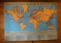 mapa anabáze Československa v 1. svět. válce