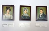 portréty sestry Ludvíky, matky a otce