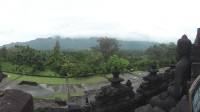 Borobudur pohled na okolní hory - panorama