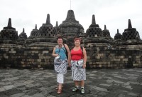 Borobudur, na vrcholu před hlavní stúpou