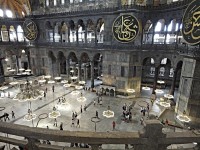 Istanbul Hagia Sofia interiér shora