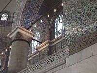 Istanbul Modrá mešita podle modrých kamenů na mozaikách