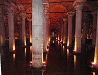 Istanbul Basilika Cistern sloupořadí