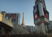 Las Vegas Eiffelovka v podvečer