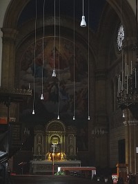 Vídeň freska přijetí J.N. do nebe a oltář Panny Marie