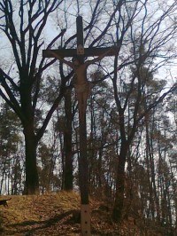 Úsov - dřevěný kříž na Křížové hoře