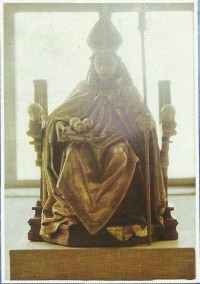 socha sv. Mikuláše z roku 1500 (sv. Mikuláš v tomto případě značí patrona námořníků)