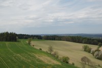 Pohled jižním směrem, rozhledna Krátošice