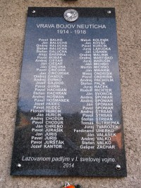 pamätná tabuľa obetí 1. svetovej vojny