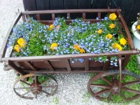 kvetinový vozíček