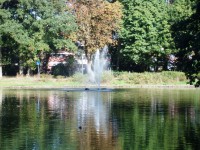 fontána v rybníku