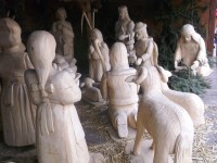 drevené sochy v betléme