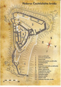 mapka pôdorysu hradu