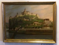 obraz Trenčianského hradu od maliara Balszera