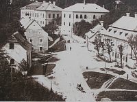 foto centrumu Vindšachty zo začiatku 20. storočia