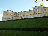 pohľad na barokový palác Frederiksberg Slot z roku 1669