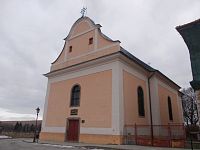 evanjelický kostol na konci námestia v Spišskej Sobote