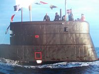 historické foto z infopanelu u ponorky