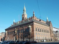 radnica v Kodani, pstavená v rokoch 1892 - 1905