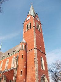 predstavaná veža kostola z roku 1910