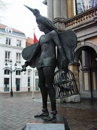 Belgicko - Bruggy - socha Papagena