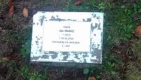 na každom hrobe je dnes takáto malá tabuľka s menom vojaka a základnými informáciami - kedy sa narodil, kdy zomrel a z akého bol pluku