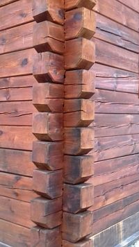 detail zviazaného dreva