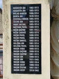 tabuľa s menami obetí