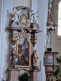 ľavý bočný oltár sv. Valentína