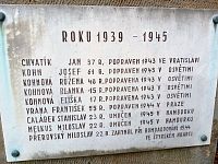 mená padlých v rokoch 2. svetovej vojny 1939-1945