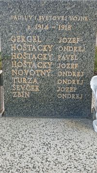 mená padlých v 1. sv. vojne