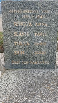 mená padlých v II. sv. vojne