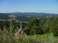 výhľad na Moravsko-slezské Beskydy