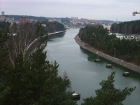 pohľad z mosta na Sodertaljekanal