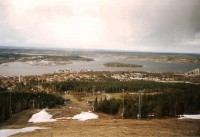 pohľad na mesto a Sundsvallsfjärden