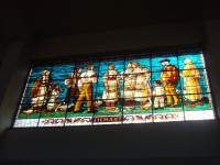 vitráž okien železničnej stanice 