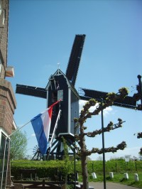 Holandsko - Brielle veterný mlyn Korenmolen Vliedgent Hert