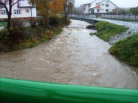 zvýšená hladina rieky Kysuca