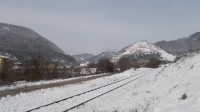 Pohled nedaleko od železniční zastávky Tisovec- Závod.