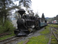 Lokomotiva U 45.903 na Hroneckém zhláví staničky v Čiernom Balogu.iernom