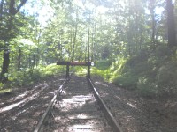 Ukončení tratě Freiberg- Hozhau v Holzhau směrem k Moldavě (2×).