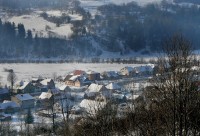 Zborov nad Bystricou - Pohled na dolní část obce